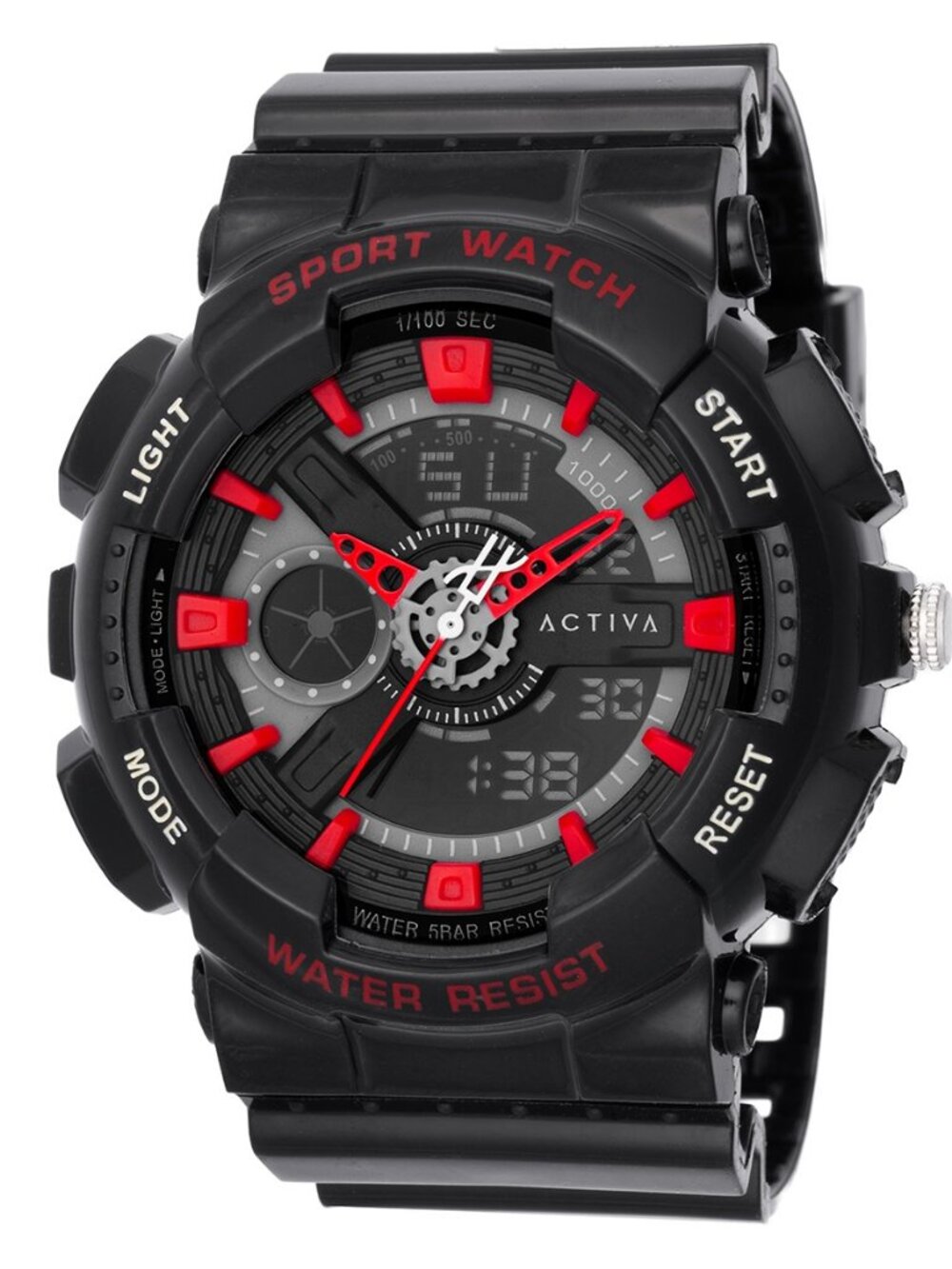 $99 Activa Pixel X Invicta Men's Black Red 50mm Watch (ACW499-002) NIB